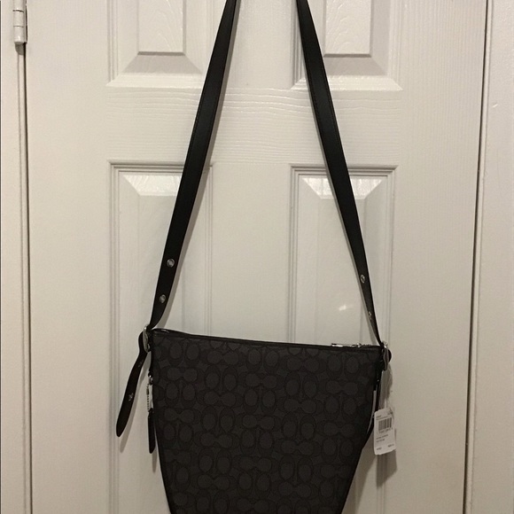 Coach Signature Dufflette w Black Leather Trim - Picture 5 of 7